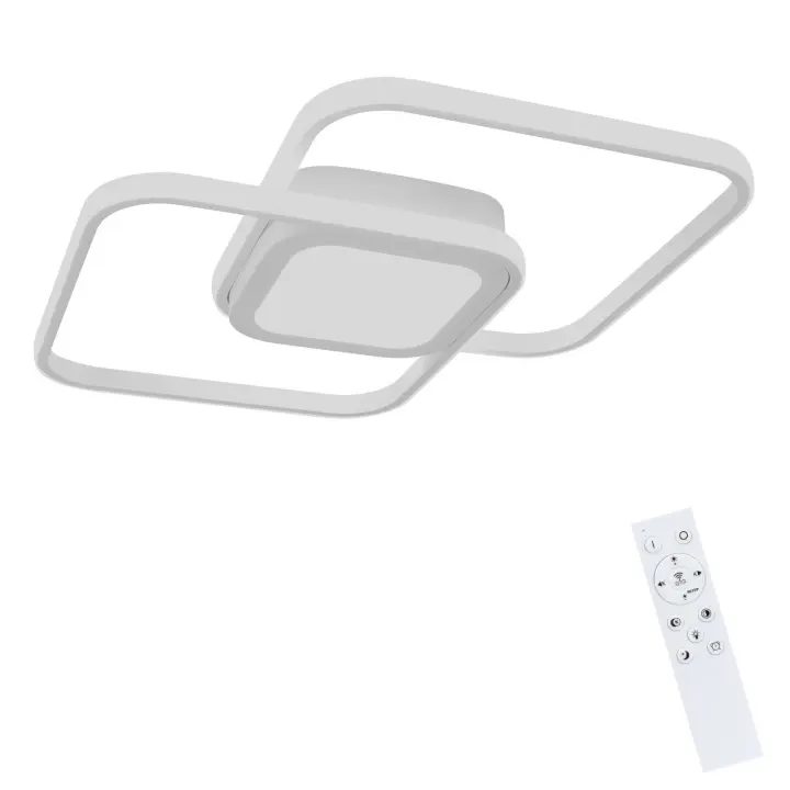 CBJKTX 48W LED Luz de techo Blanco Metal Regulable Moderno con Control Remoto para Dormitorio Sala de Estar Cocina Comedor - 1