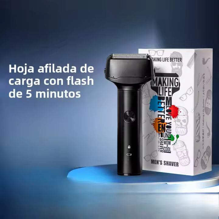 Afeitadora Eléctrica Portátil Cuchillo de Barba para Hombres Lavado Alternativo Completo de Cuerpo - 1