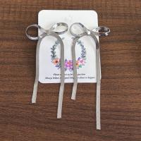 Pendientes de Cadena de Acero Inoxidable Dorado de 18K con Lazo Minimalistas y Dulces para Mujeres - details 9
