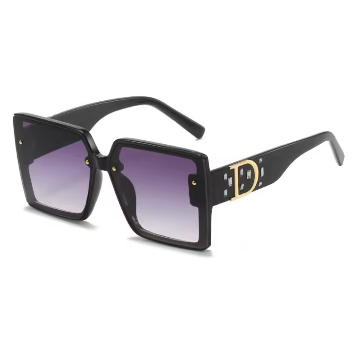 Toyear-gafas de sol cuadradas de diseñador de marca clásica para mujer, lentes de sol de tendencia, moda Vintage, lujo, diamante, Marco grande, UV400, 2023 - 1