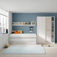 Armario de Dos Puertas 200x120x50 Blanco Artik y Blanco Viejo Modelo Elliot - details 1