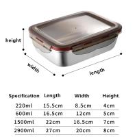 Juego de Fiambrera de Acero Inoxidable 304 Caja Bento con Calefacción para Microondas - details 0