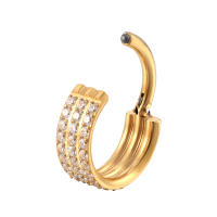 Piercing de titanio G23 con bisagras para mujer, aros de piedra cz para nariz, cartílago de la oreja, tragus, pendientes de hélice, piercing, joyería para el cuerpo - details 9