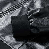 Chaqueta de Cuero CHAIFENKO para Hombres Versátil y Elegante con Cuello de Soporte - details 11