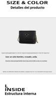 Cadena Bolso pequeño cuadrado Bolso bandolera de un hombro Bolso de cubo Bolso de rombo de tela Oxford de moda de nicho - details 2