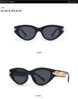Toyear-gafas de sol clásicas de ojo de gato para mujer, anteojos de sol de diseñador de marca de lujo, montura de remache de Metal para mujer, Vintage, Sexy, a la moda - details 10