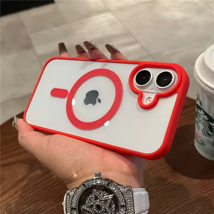 Funda transparente Magsafe de lujo para iPhone 11, 12, 13, 14, 15 16 Pro Max Mini Plus, funda de parachoques con carga inalámbrica magnética - 1
