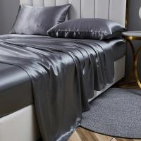 Juego de sábanas de satén de lujo, Sábana bajera de alta calidad, funda de almohada, color liso, tamaño Queen, King - details 1