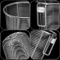Tubo de palillos escurribles para colgar en la pared, cuchara, tenedor, jaula, estante, organizador de vajilla, soporte para cubiertos de cocina de acero inoxidable - details 6