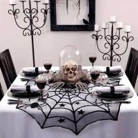 Manteles de araña Ence, pañuelos negros con calaveras, adornos para eventos y fiestas para Halloween - details 2