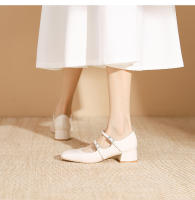 Zapatos Mary Jane de mujer con tacón grueso y hebilla de cinturón de nuevo estilo - details 19