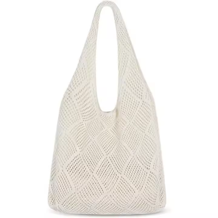 Verde - Bolsa de Playa de Malla para Mujer - Boho Verano - 1