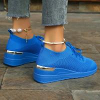Zapatillas de deporte informales para mujer, zapatos de malla transpirables con cordones, Tenis de plataforma para caminar y correr, moda de verano - details 37