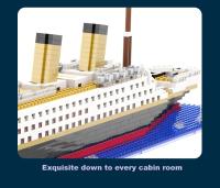 Pequeñas partículas de bloques de construcción juguetes de montaje rompecabezas crucero bloque de construcción kit de modelo de regalo de cumpleaños Titanic - details 7