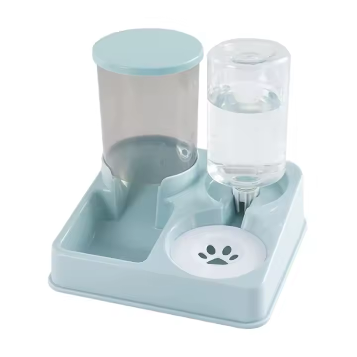 Dispensador de Agua Automático para Gatos Alimentador de Comida y Agua 2 en 1 Inclinable - 1
