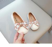 Zapatos de cuero para niñas, mocasines planos de cuero PU suave para niños, mocasines sin cordones con lazo de cinta, princesa dulce, sencillo, clásico, talla 21-34, nuevo - details 3
