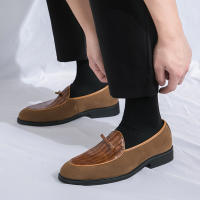 Mocasines de piel sintética para hombre, zapatos informales de cuero sintético, a la moda, para negocios, bodas y fiestas - details 16
