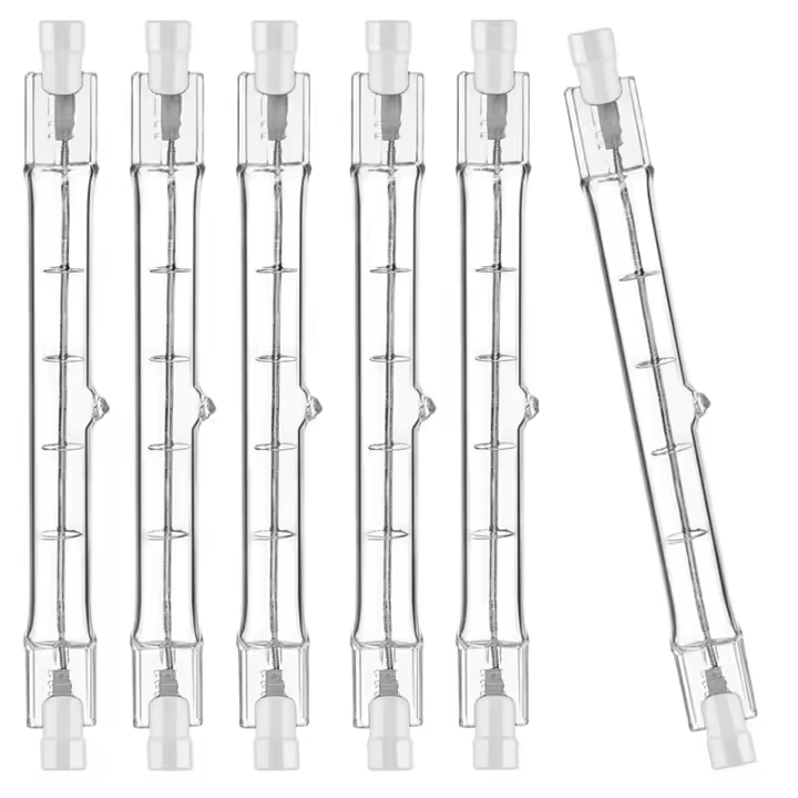 Bombilla halógena R7S, barra de luces regulable, 118mm, 200W, 230V, paquete de 6 unidades - 1
