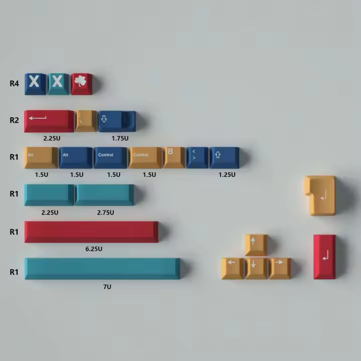 Juego de 130 teclas, paneles de nuevo estilo G, teclas PBT con subcama de tinte, teclas de perfil de cereza con barra espaciadora 2.25U 2.75U 3U 7U ISO Enter - 1