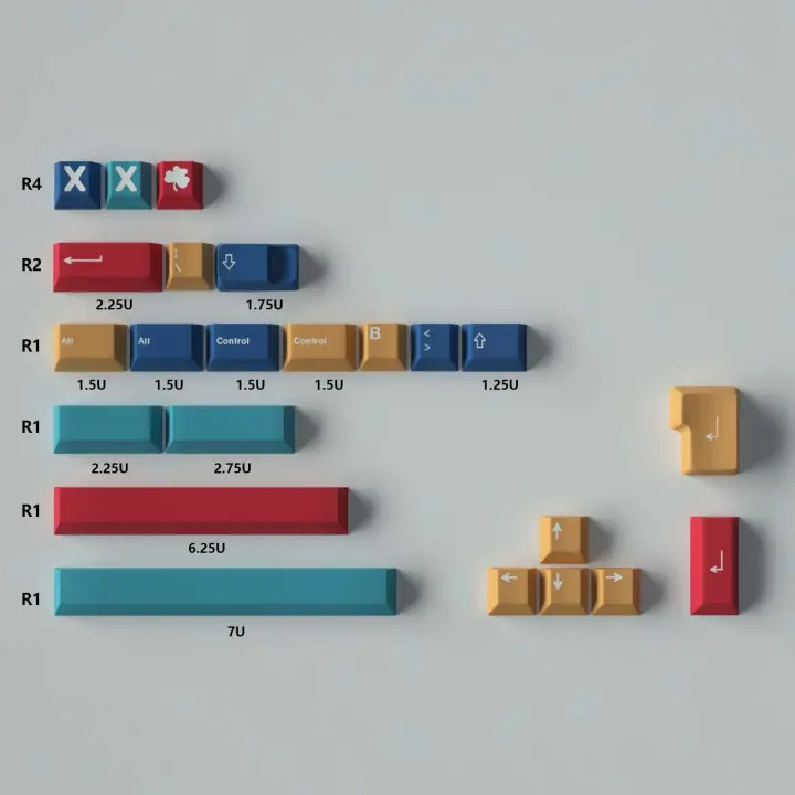 Juego de 130 teclas, paneles de nuevo estilo G, teclas PBT con subcama de tinte, teclas de perfil de cereza con barra espaciadora 2.25U 2.75U 3U 7U ISO Enter - 1