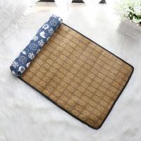 Alfombra plegable de seda de hielo para perros, almohadilla tejida de ratán para mantener el enfriamiento, cama para dormir para perros, suministros para mascotas, alfombrilla refrescante para gatos de 3 tamaños para exteriores - details 6