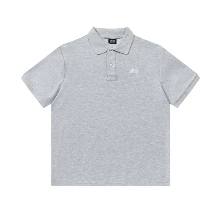 2025 logotipo bordado de moda de alto nivel, nueva camiseta Polo de verano para hombre, camisa de manga corta con cuello deportivo simple. - 1