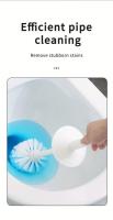 Juego De Escobilla Para Inodoro Deluxe Con Manija Extra-Longa Cabeza Flexible Diseño Sin Esquinas Muertas Para Limpieza Eficiente Del Baño - details 4