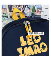 Mochila coreana simple de color sólido con alfabeto para estudiantes, mochila ligera de gran capacidad para viajes, mochila informal versátil - details 7