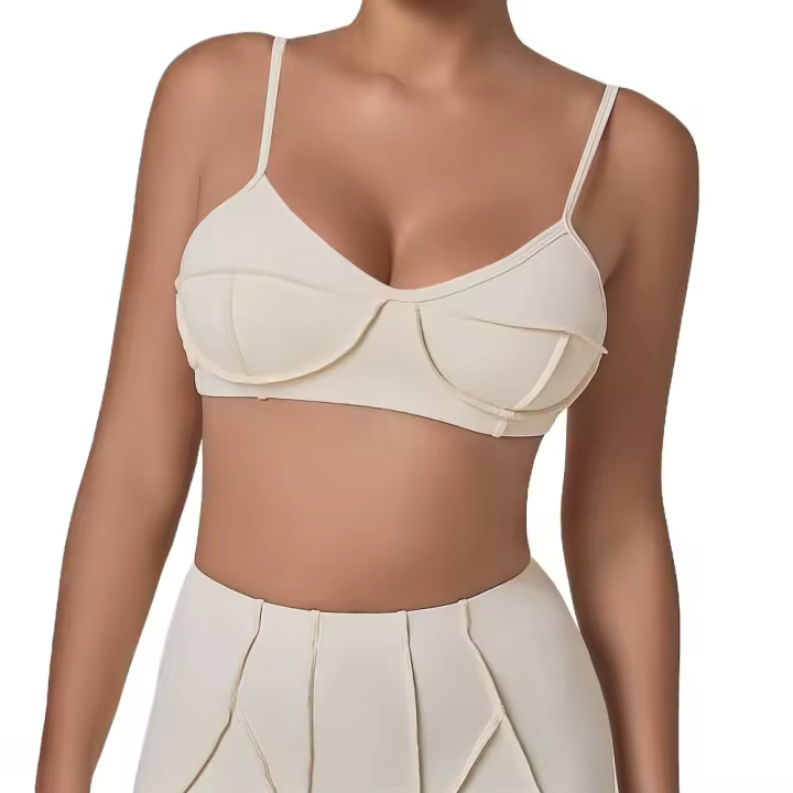 Conjuntos de Yoga con correas desnudas para mujer, sujetador deportivo a prueba de sentadillas, mallas de entrenamiento de cintura alta, pantalones de Fitness, traje de ropa activa para mujer XP81 - 1