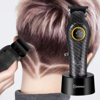 Hatteker-Motor sin escobillas de 8000RPM, cortadora de pelo profesional, cargador Base, pantalla LED, cortadora de pelo, Máquina para cortar cabello para hombres para el hogar - details 11