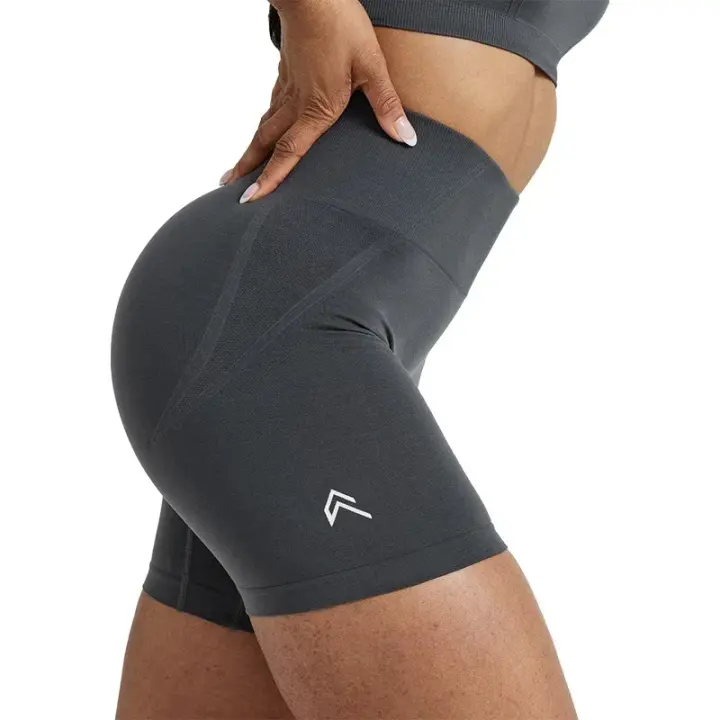 Pantalones cortos ajustados sin costuras para mujer, shorts de Yoga para entrenamiento, trajes suaves de cintura alta, ropa deportiva para Fitness, novedad - 1
