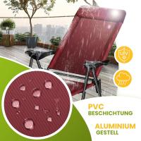 Sillas de Jardín Plegables de Aluminio con Respaldo Alto Ajustable 7 Posiciones, Apoyabrazos Transpirables, Portátiles, Silla de Camping para Jardín y Terraza - details 36