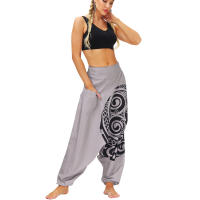 Pantalones harén con parte inferior caída para mujeres y hombres - details 9
