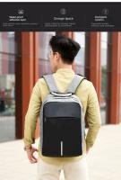 Mochila antirrobo con cerradura de contraseña para hombres, bolsa de computadora de carga usb, mochila de ocio empresarial - details 5