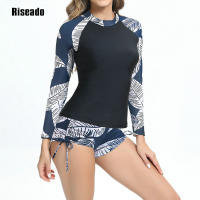 Traje de baño atlético de manga larga para mujer, conjunto de Tankini de dos piezas, talla grande - details 5