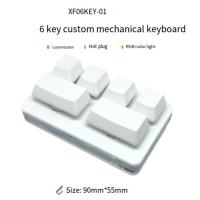 Teclado de atajo personalizado, dispositivo de 6 teclas, grabación de juegos, mezclador silencioso, intercambio en caliente, pasta de copia mecánica - details 5