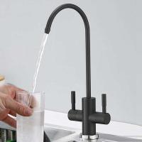 Filtrador de Agua Puro de Acero Inoxidable Rotativo de 360°, Doble Agujero, Purificador de Agua de Osmosis Reversa para Cocina - details 5