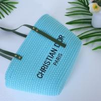 Nuevo Bolso tejido de moda de almacenamiento de cuerda de algodón para mujer, bolso bonito de playa para vacaciones - details 8