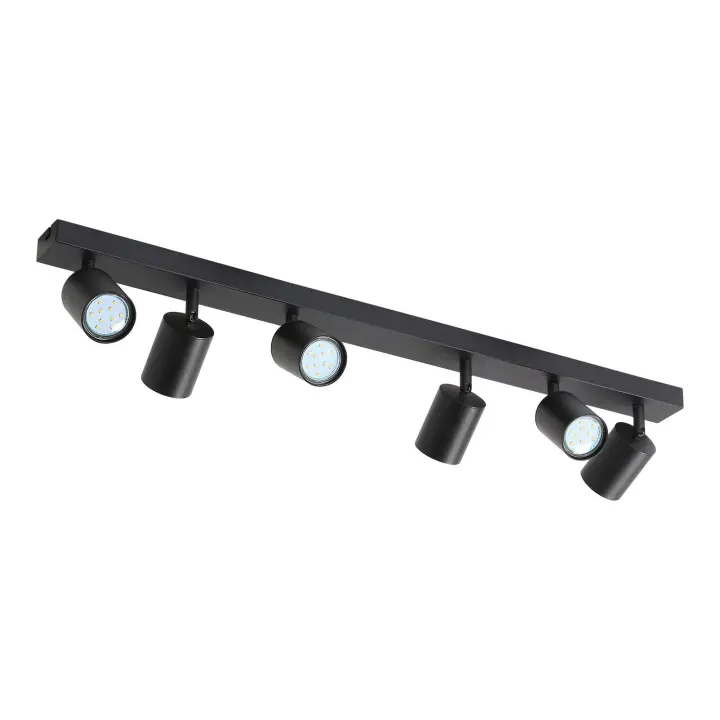 CBJKTX 6 Focos de techo LED negros 330 °   GU10 ajustable para salón dormitorio cocina, sin bombilla - 1