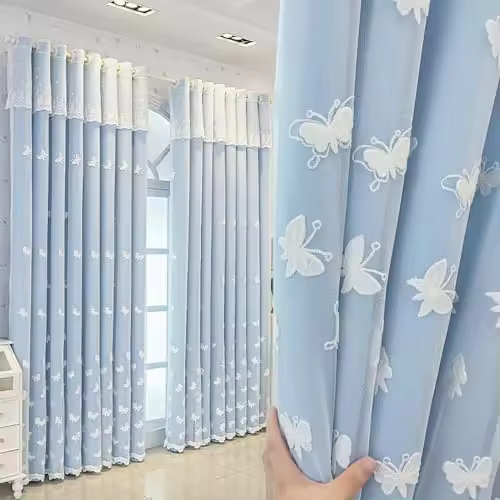 Cortinas Opacas grandes con Ojales para salón, Doble capa,Aislantes térmicas, para patio, cocina y dormitorio,1 Pieza - 1