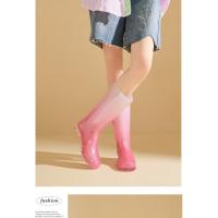 Zapatos De Lluvia Moda Gradiente Botas De Lluvia Altas Mujeres Invierno Acolchada Caliente Compras Camping Atrapar El Mar Zapatos De Vadeo Rural - details 16