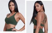 SHINBENE-Sujetador deportivo con tirantes, sostén Sexy con relleno y espalda cruzada para entrenamiento de Yoga y gimnasio, Super Cloud, 2,0 - details 15