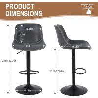 Juego de Taburetes de Cocina Altos Taburetes Giratorios de Bar con Resalto - details 22