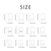 24pcs Uñas Postizas De Púrpura Y Blanco Con Diseño De Mariposa Simple Y Gradiente Uñas Postizas Cortas Cuadradas Con Pegamento Y Linterna - details 1