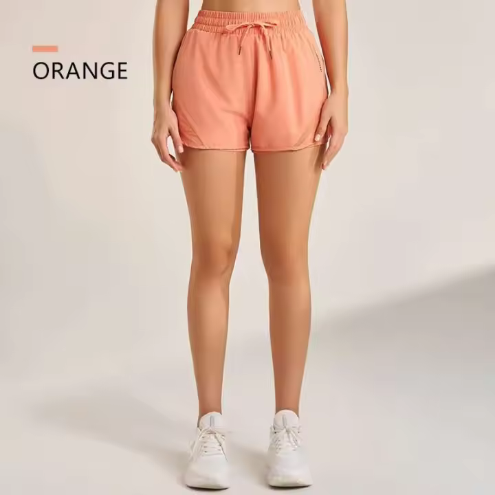 Pantalones cortos deportivos para mujer, pantalones de yoga holgados con cintura de tres cuartos, elásticos, de secado rápido, transpirables y antideslumbrantes - 1