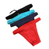 Jessborn pantalones de natación triangulares para hombre, bañador sexy de horquilla alta, media cadera envolvente, color sólido, ropa de baño de playa de primavera caliente - details 6
