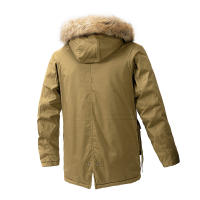 Chaqueta Parka de Vellón Cálido y Emparedada para Invierno Moda Casual con Cuello de Piel para Hombres - details 8