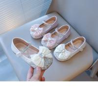 Zapatos de vestir para niñas, zapatos planos Mary Jane con lazo de diamantes de imitación, zapatos planos de princesa elegantes y dulces para la escuela, primavera y otoño, 2025 - details 2