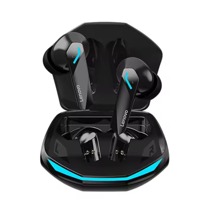 Auriculares Lenovo TWS inalámbricos Bluetooth de baja latencia para juegos, auriculares de música de modo dual, llamadas HD con micrófono, 350mAh GM2 Pro - 1