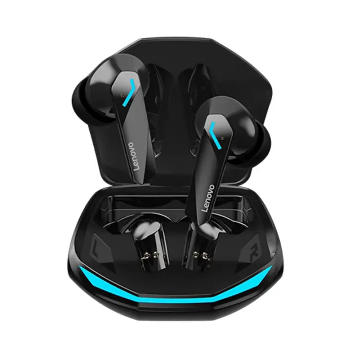 Auriculares Lenovo TWS inalámbricos Bluetooth de baja latencia para juegos, auriculares de música de modo dual, llamadas HD con micrófono, 350mAh GM2 Pro - 1
